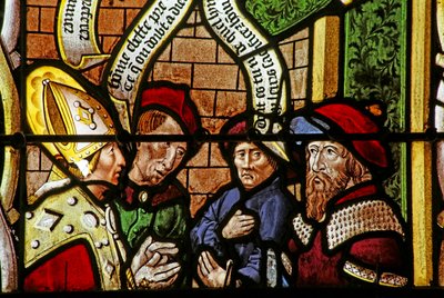 Vindue, der forestiller Saint Cler bragt for Galien af French School